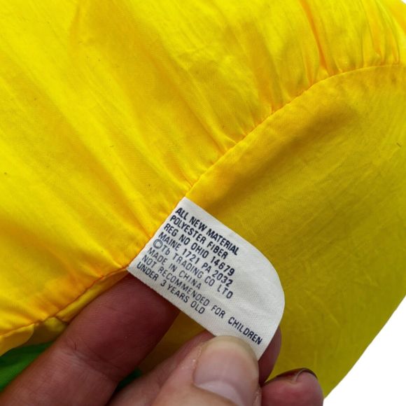 Tb Trading Co Plush Nylon Bunny Rabbit Carrot Feet Yellow Green Vintage 13” Sit - Picture 8 of 10